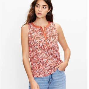 Loft palm Henley tank top, size small